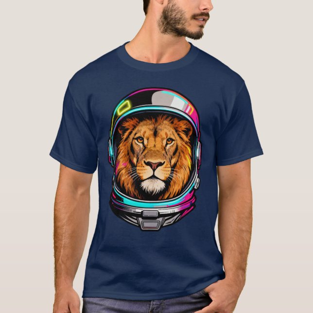 T-shirt Astro Lion Couleur. (Devant)