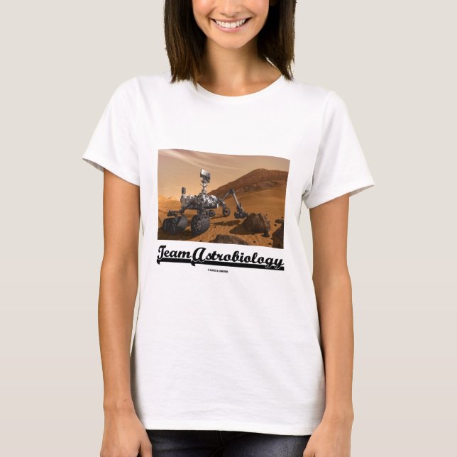 T-shirt Astrobiology d'équipe (paysage de Mars Rover de (Devant)
