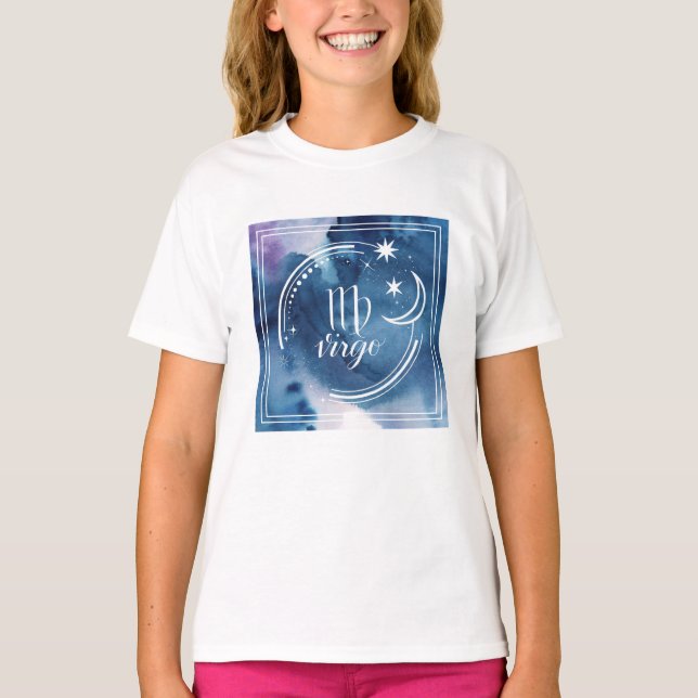 T-shirt Astrologie de l'aquarelle - Virgo (Devant)