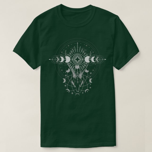 T-shirt Astrologie gothique des yeux foncés Sigil (Design devant)