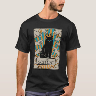 T-shirt Astrologie Le Dieu Chat Goth Tarot Card Reader Sor