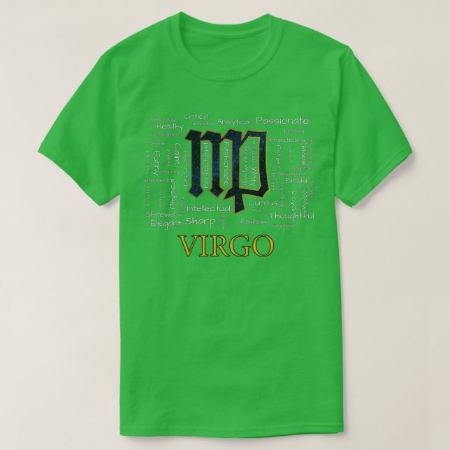 T-shirt Astrologie Traits Virgo 2 (Design devant)