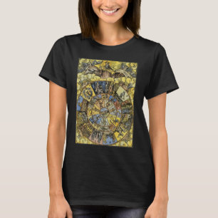 T-shirt Astrologie Vintage, Roue du Zodiaque de la Renaiss
