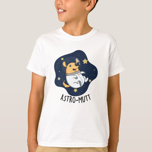 T-shirt Astromutt Funny Chien Astronaut Pun (Devant)
