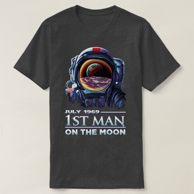 T-shirt Astronaut 1969 First Man on the Moon  DK Studio  (Design devant)