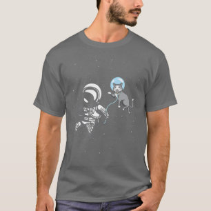 T-shirt Astronaut Amoureux des chats Extérieur Chat Espace