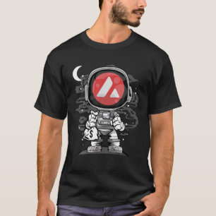 T-shirt Astronaut Argent Avalanche AVAX Coin Crypto Token