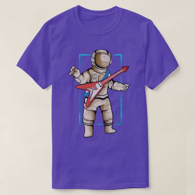 T-shirt Astronaut Avec Guitare Électrique (Design devant)