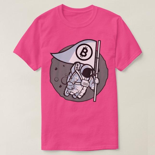 T-shirt Astronaut avec le drapeau de chaîne de blocage Bit (Design devant)