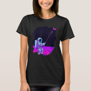 T-shirt Astronaut Bateau de pêche Espace Océan Lac Cool Po