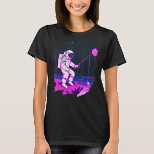 T-shirt Astronaut Bateau de pêche Espace Océan Lac Cool Po