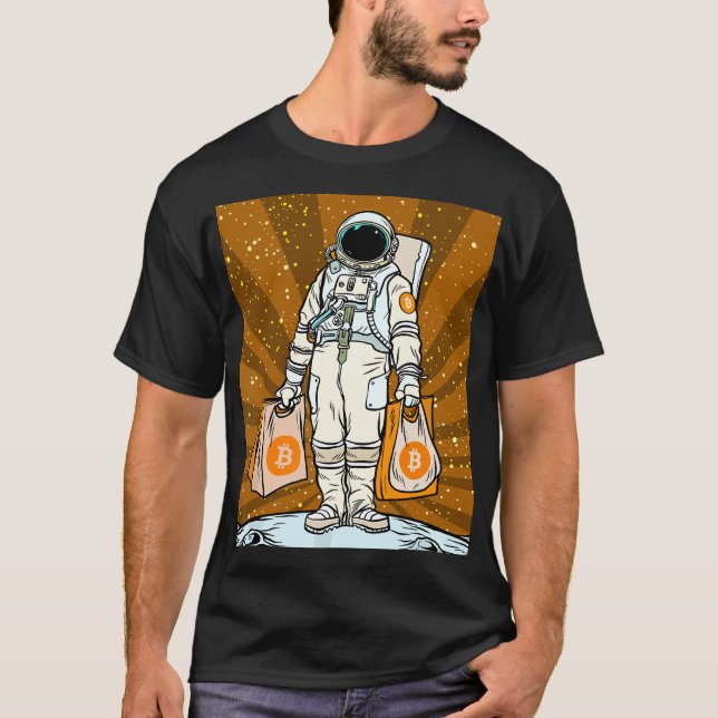 T-shirt Astronaut BITCOIN-HODL-Crypto (Devant)