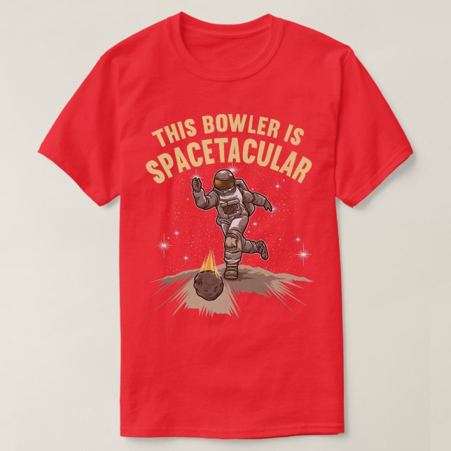 T-shirt Astronaut Bowler Spaceman Bowler Space Turkey Str (Design devant)