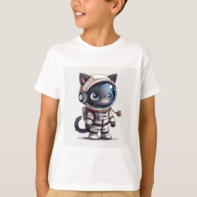 T-shirt Astronaut Cat (Devant)