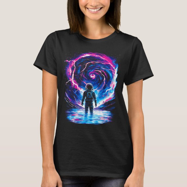T-shirt Astronaut Cosmic Outer Space Galaxy Science  (Devant)