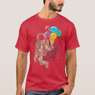 T-shirt Astronaut Crème glacée Gelato Sundae Alimentation
