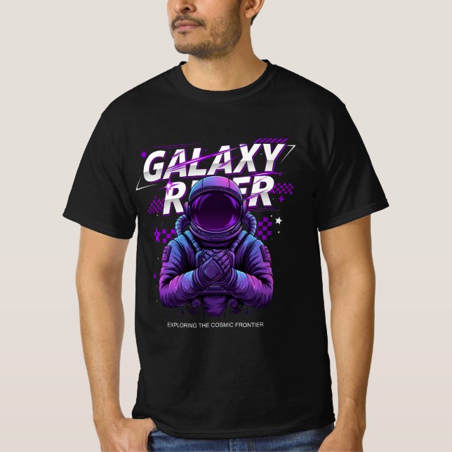 T-shirt Astronaut Cyberpunk Rider Galaxy (Devant)