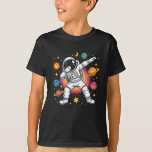 T-shirt Astronaut Dabbing Dans L'Espace Galaxie Cosmique A
