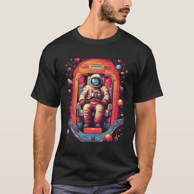 T-shirt Astronaut Dans La Planète Spatiale (Devant)