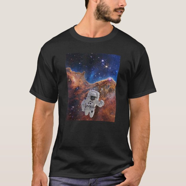 T-shirt Astronaut dans les falaises cosmiques Webb télesco (Devant)