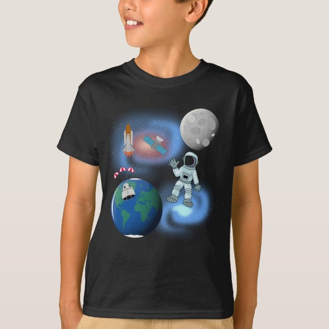 T-shirt Astronaut dans l'espace Galaxie Thème (Devant)