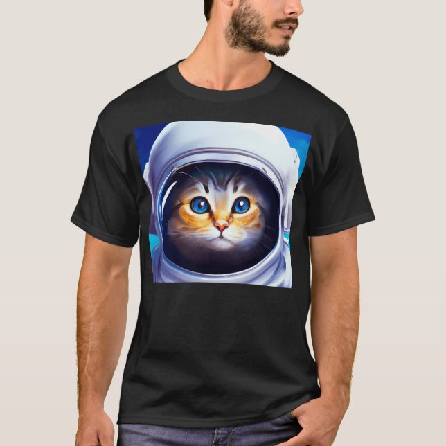 T-shirt Astronaut de chat (Devant)