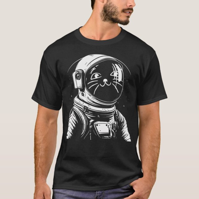 T-shirt Astronaut de chat (Devant)