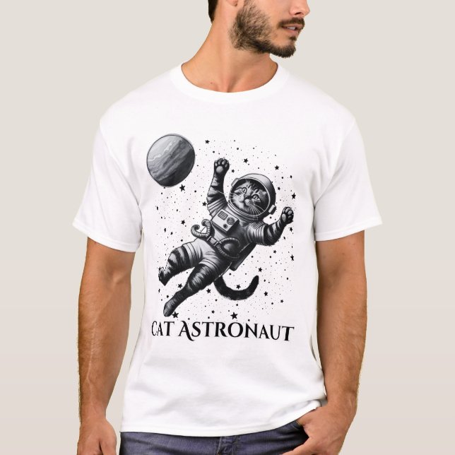 T-shirt Astronaut de chat (Devant)