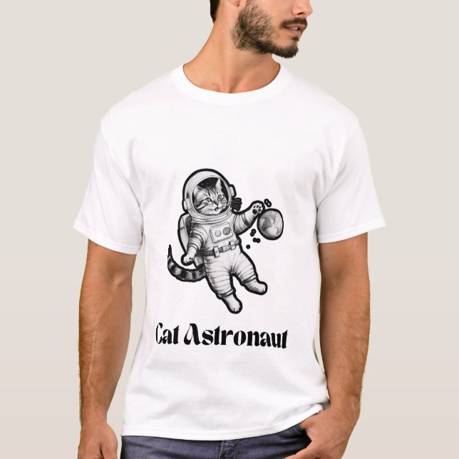 T-shirt Astronaut de chat (Devant)