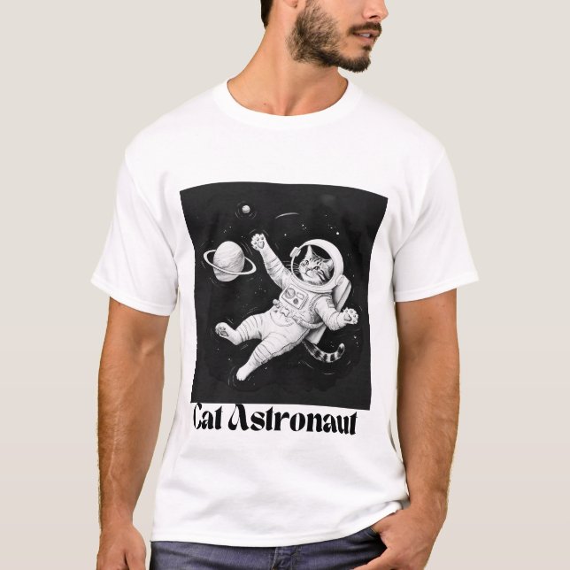 T-shirt Astronaut de chat (Devant)