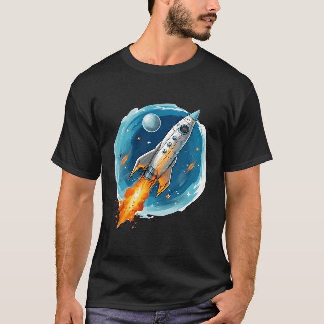 T-shirt Astronaut de vaisseau spatial Science Astrologie A (Devant)