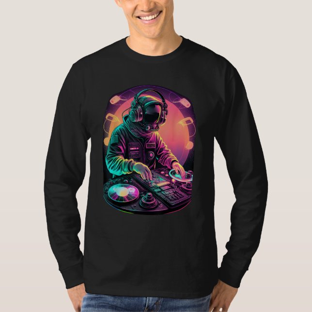 T-shirt Astronaut DJ, DJing in Space, EDM cool Graphic (Devant)