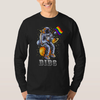 T-shirt Astronaut Drapeau Arc-En-Ciel Dibs Gay pride Lgbtq