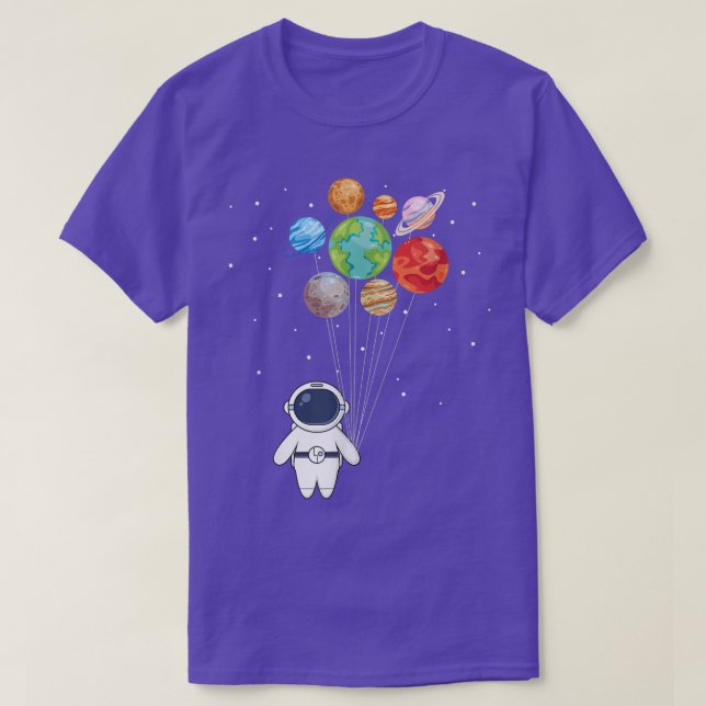 T-shirt Astronaut Drôle Avec Planètes Dans L'Espace De Gal (Design devant)
