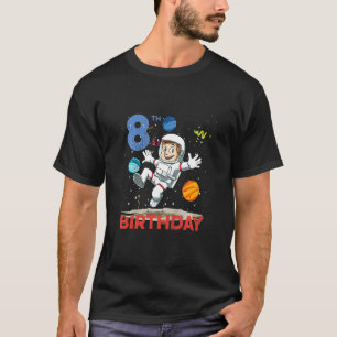 T-shirt Astronaut Enfants 8e anniversaire Space Kids Party