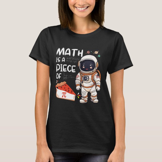 T-shirt Astronaut Enfants Science Nerd Pi Math Est Une Piè (Devant)