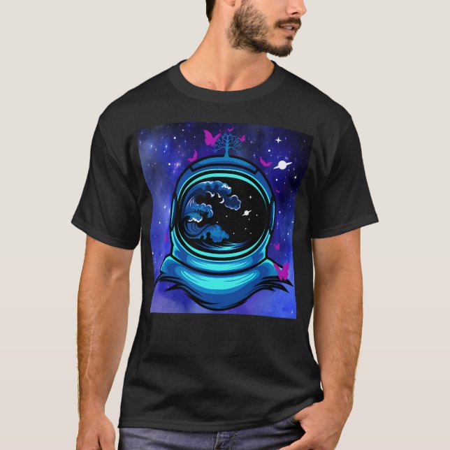 T-shirt Astronaut Et Papillons (Devant)