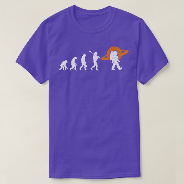 T-shirt Astronaut Evolution Cosmonaut Space Galay Saturn P (Design devant)