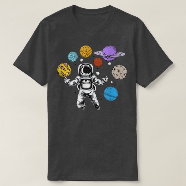 T-shirt Astronaut Funny Planètes Système solaire (Design devant)