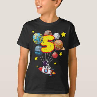 T-shirt Astronaut garçon 5e cadeau d'anniversaire 5 ans en
