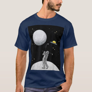 T-shirt Astronaut Golf Espace UFO Cool Galay Golf Golfer