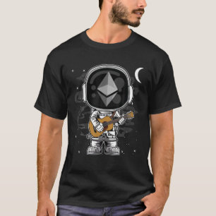 T-shirt Astronaut Guitare Ethereum ETH Pièce À La Lune Cry