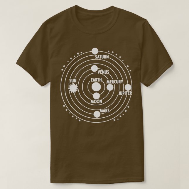T-shirt Astronaut Journée de l'espace Planètes univers Lun (Design devant)