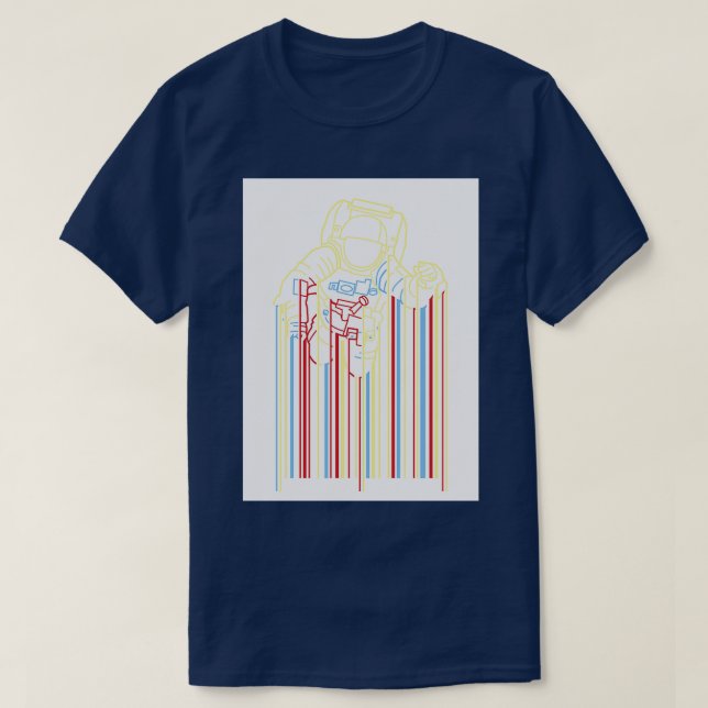 T-shirt Astronaut Lignes spatiales (Design devant)