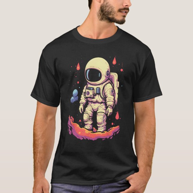 T-shirt Astronaut  Lo fi Space Graphic (Devant)