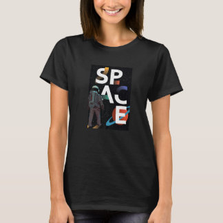 T-shirt Astronaut Mens Avec Planètes En Main Pour Hommes F