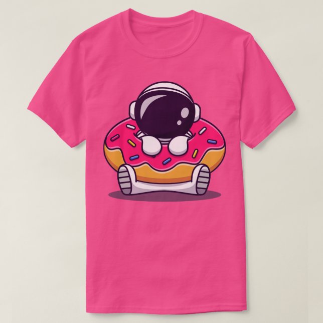 T-shirt Astronaut mignon avec dessin en noix de Doughnut1 (Design devant)