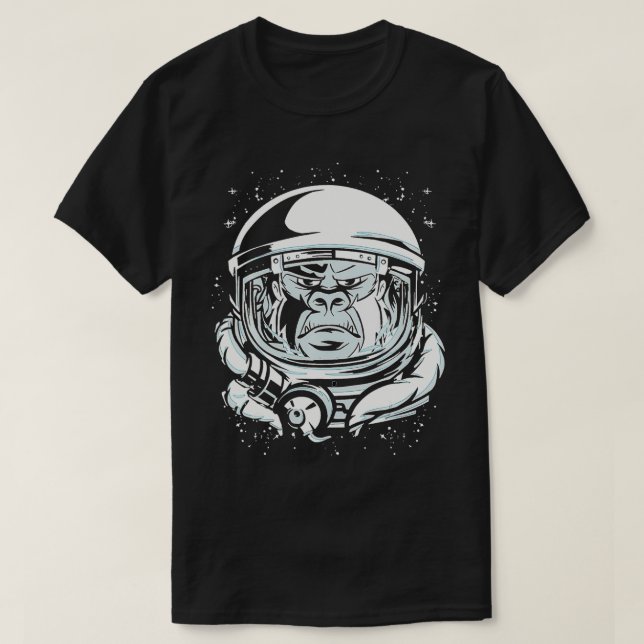 T-shirt Astronaut Monkey Space Travel (Design devant)