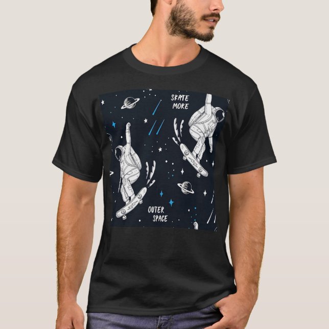 T-shirt Astronaut Motif Astronaut Patinage Motif sans équi (Devant)