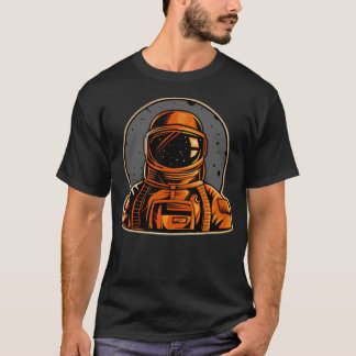 T-shirt Astronaut Orange Dans L'Espace